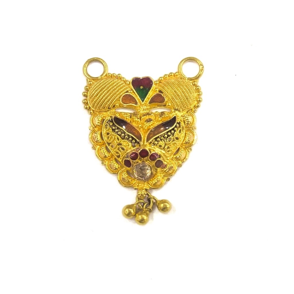 916 GOLD CERTIFIED PLAIN LADIES MANGALSUTRA PENDANT