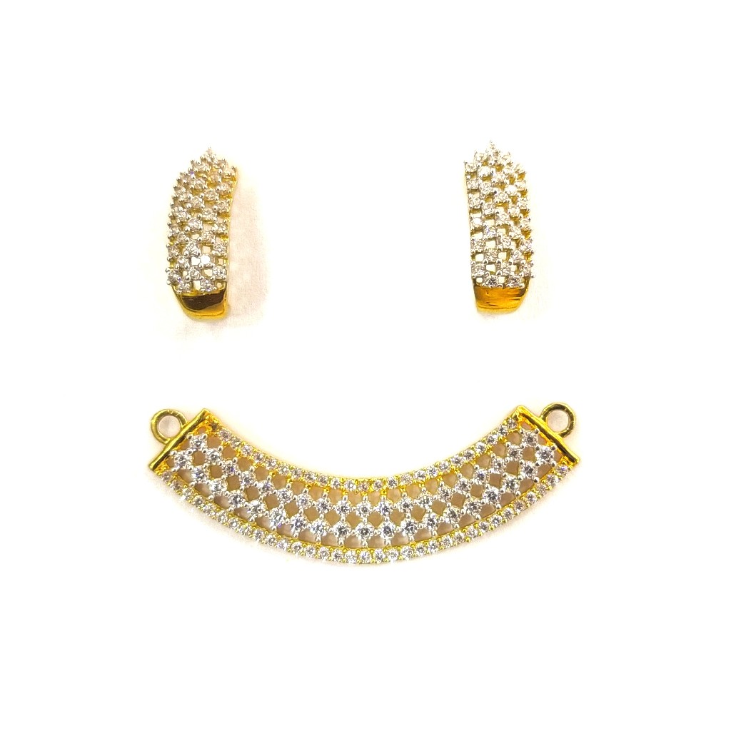916 GOLD CERTIFIED FENCY LADIES MANGALSUTRA PENDANT SET