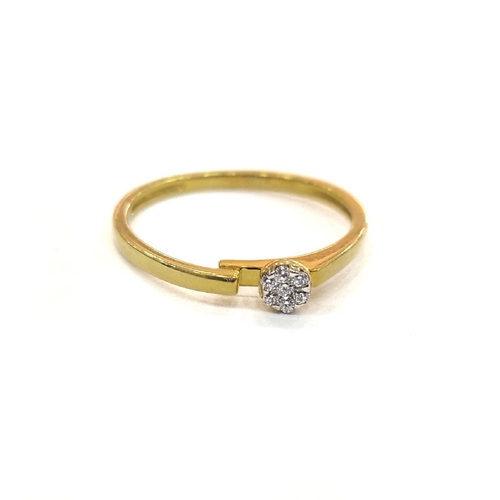 916 GOLD CERTIFIED FANCY LADIES DAIMOND RING