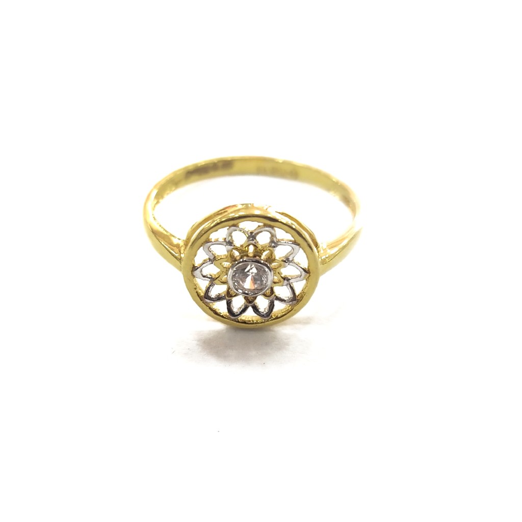 916 GOLD FANCY FLOWERS SHAPE LADIES RING