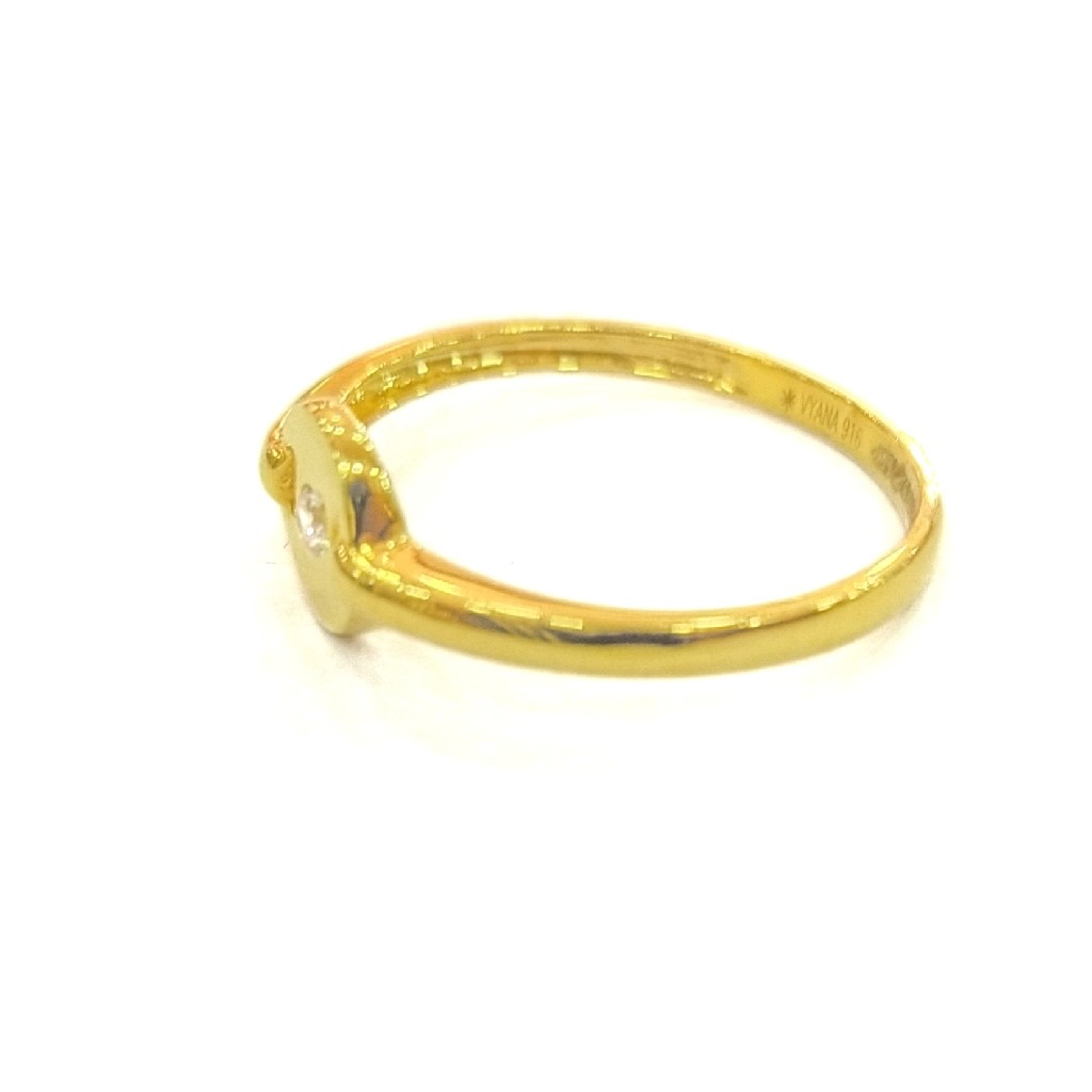 916 GOLD CERTIFIED FANCY LADIES DAIMOND RING - Image 2