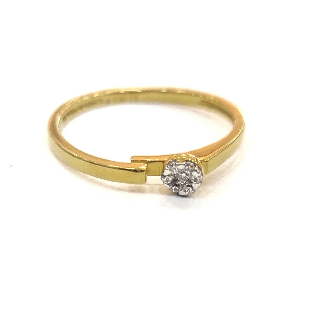 916 GOLD CERTIFIED FANCY LADIES DAIMOND RING