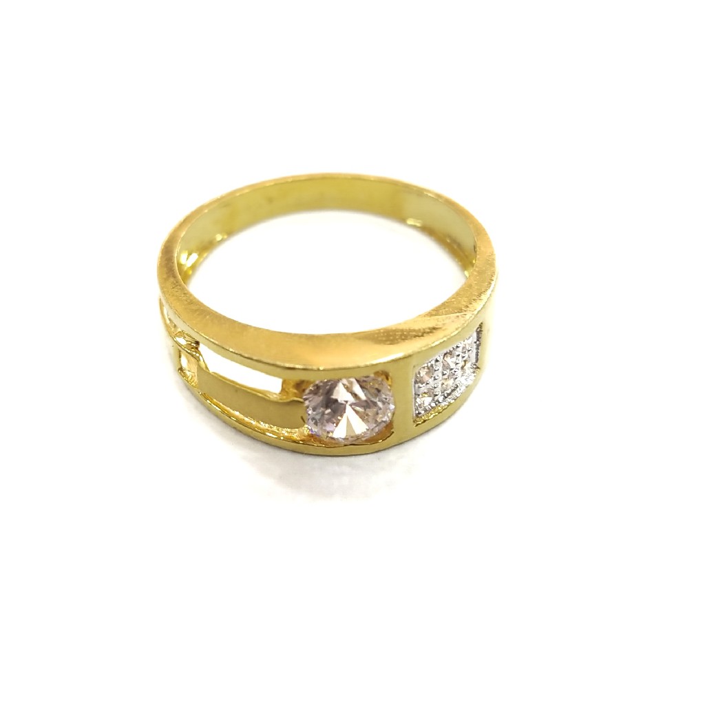 916 GOLD CERTIFIED FANCY DIAMOND GENT'S RING
