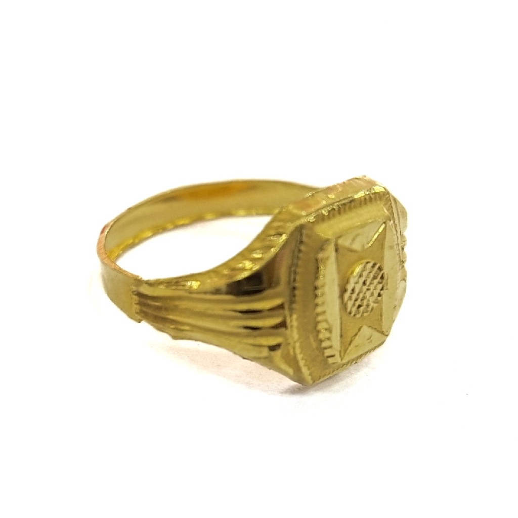 22K GOLD FANCY PLAIN GENT'S RING - Image 2