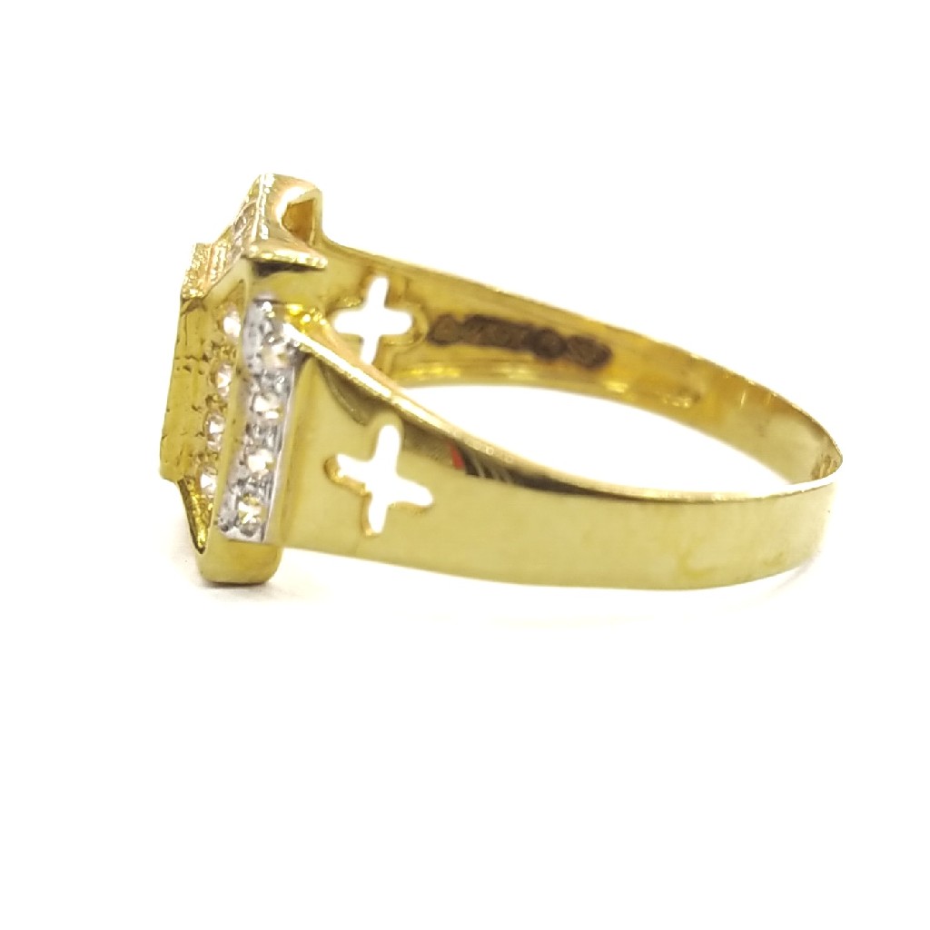 916 GOLD CERTIFIED FANCY DIAMOND GENT'S RING - Image 2