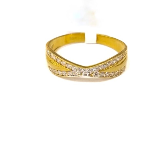 916 HM CERTIFIED GOLD FANCY DESIGN DIAMOND LADIES RING