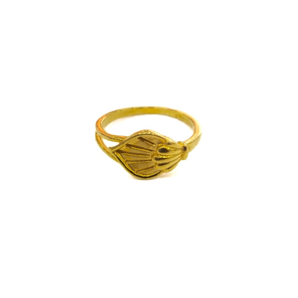 916HM GOLD FANCY PLAIB LADIES RING