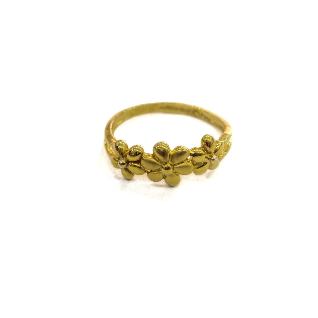 916 GOLD CERTIFIED FANCY LADIES FLOWER RING
