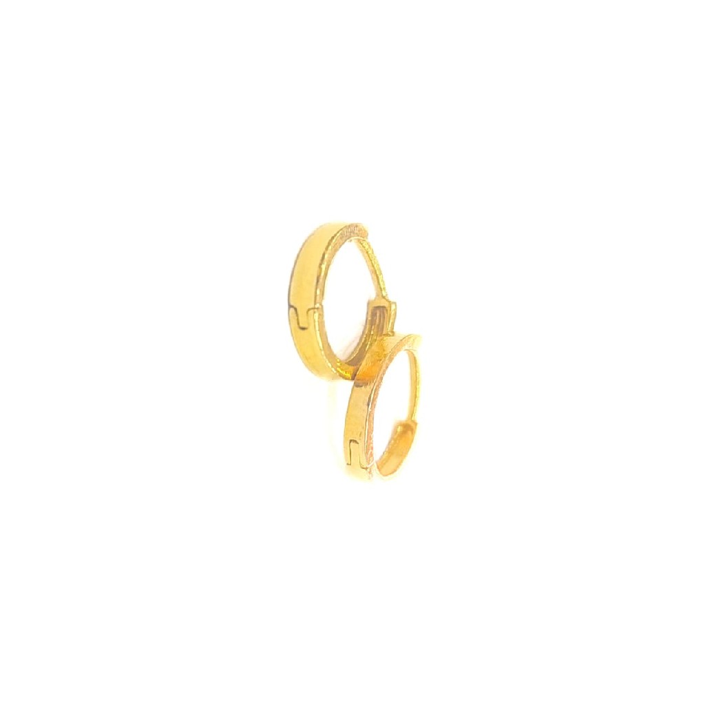 22k GOLD FANCY PLAIN LADIES BALI
