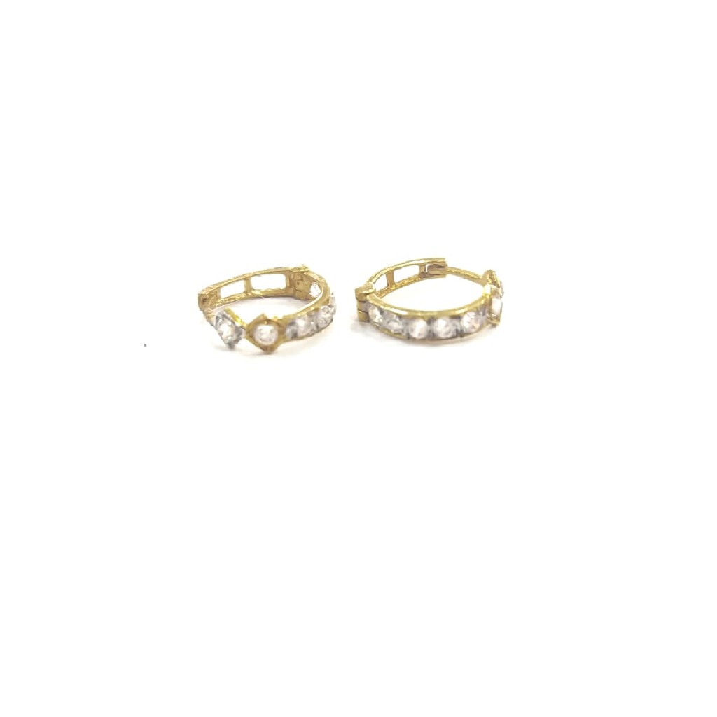 22K GOLD FANCY DIAMOND LADIES BALI