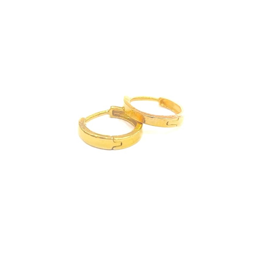 22k GOLD FANCY PLAIN LADIES BALI