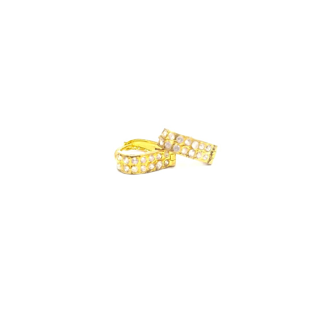 22K GOLD FANCY DIAMOND LADIES BALI