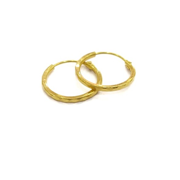 22K GOLD FANCY PLAIN LADIES BALI