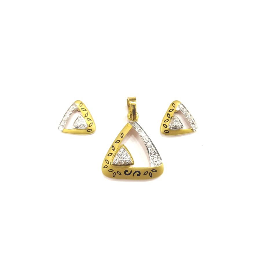 916HM GOLD FANCY LADIES PENDANT SET