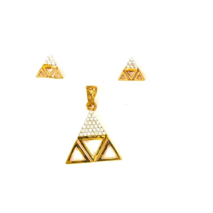 916HM GOLD FANCY LADIES PENDANT SET