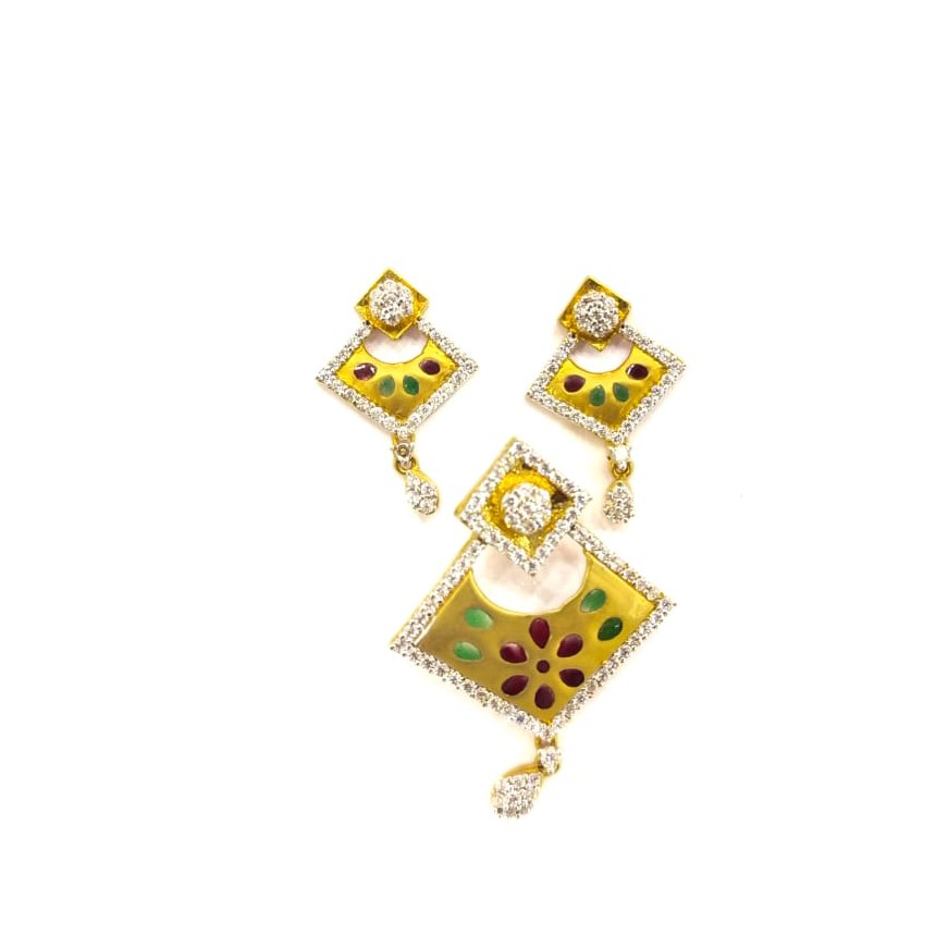 916HM GOLD FANCY LADIES PENDANT SET