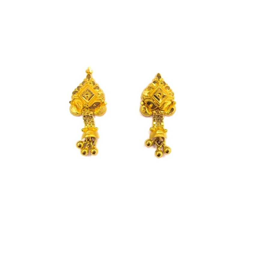 22KT GOLD FANCY PLAIN LADIES EARRINGS