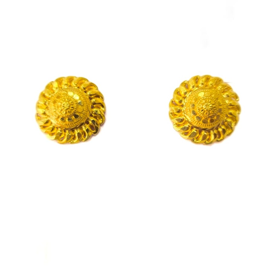 22KT GOLD FANCY ROUND LADIES EARRINGS