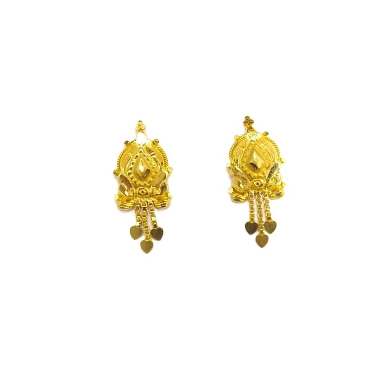 22KT GOLD FANCY PLANE LADIES EARRINGS