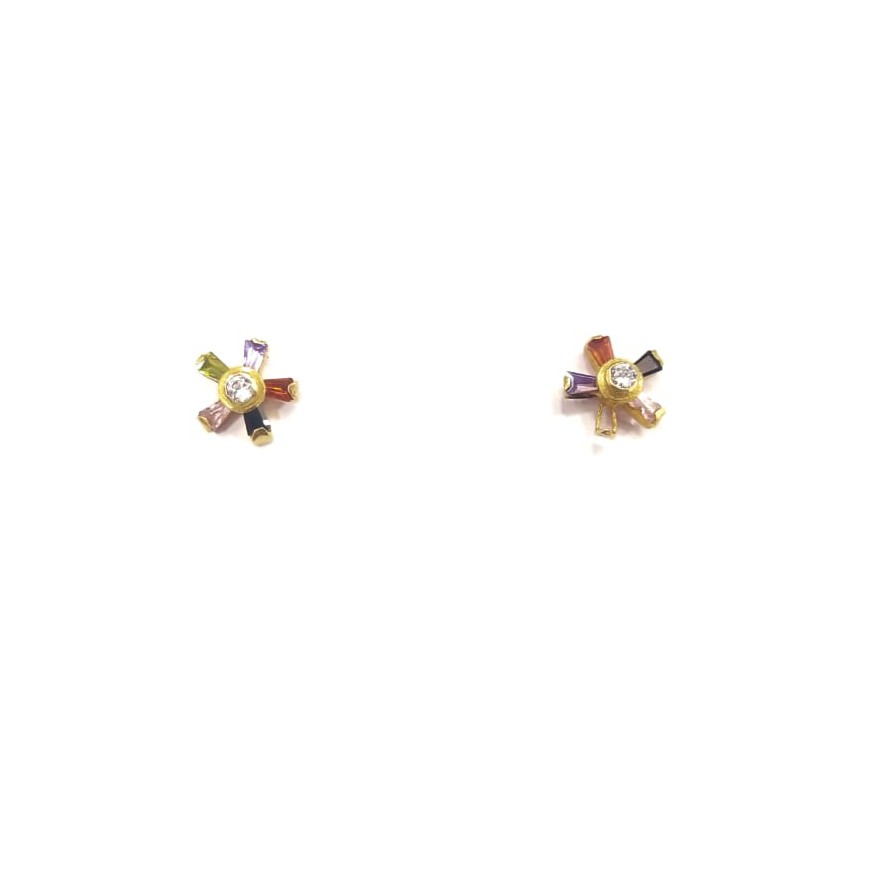 916HM GOLD FANCY LADIES EARRINGS