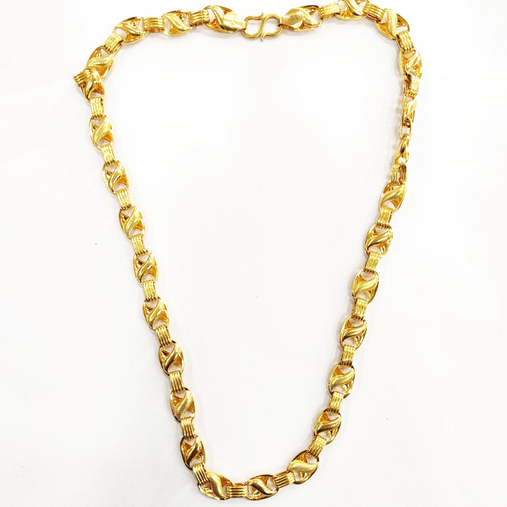 916HM GOLD FANCY PLAIN GENTS CHAIN