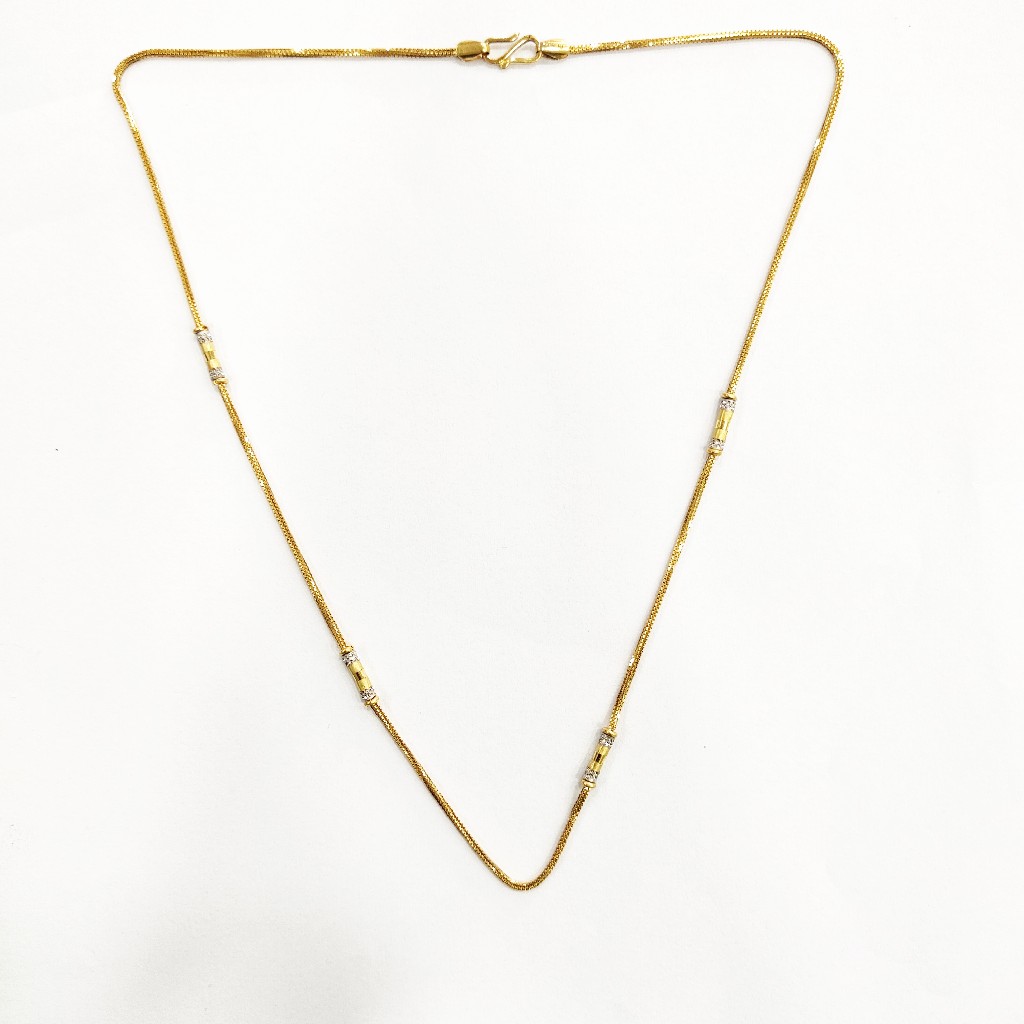 22K GOLD FANCY PLAIN GENTS CHAIN