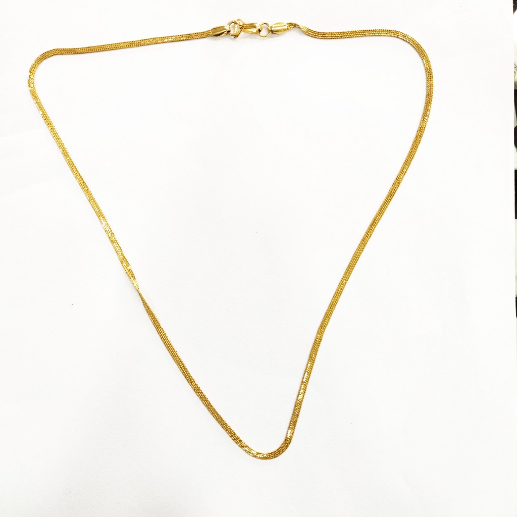 22K GOLD FANCY PLAIN GENTS CHAIN