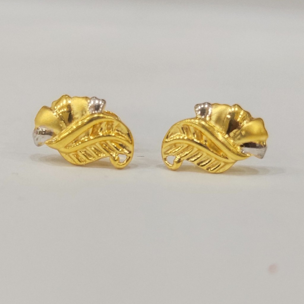 916 HM CERTIFIED GOLD FANCY SOLITER LADIES EARRINGS