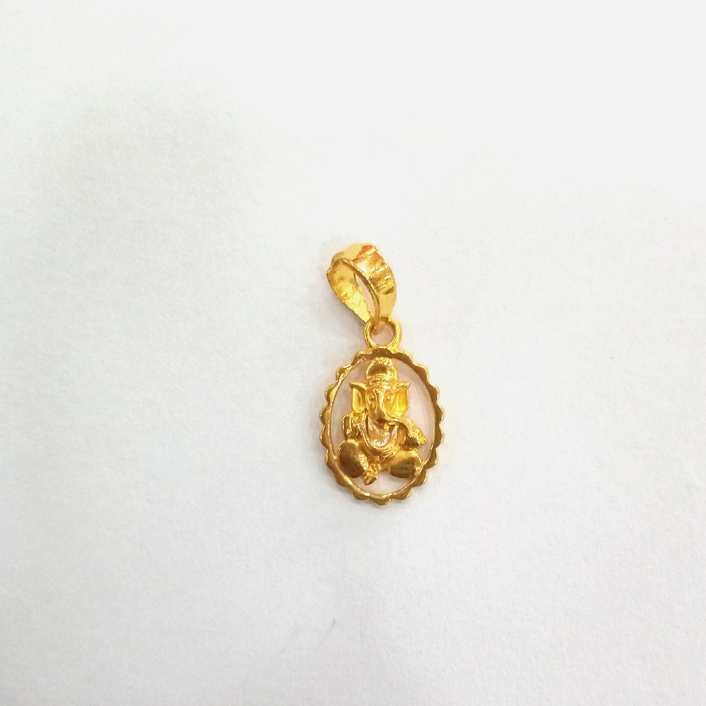 916HM GOLD FANCY PLAIN LADIES PENDANT