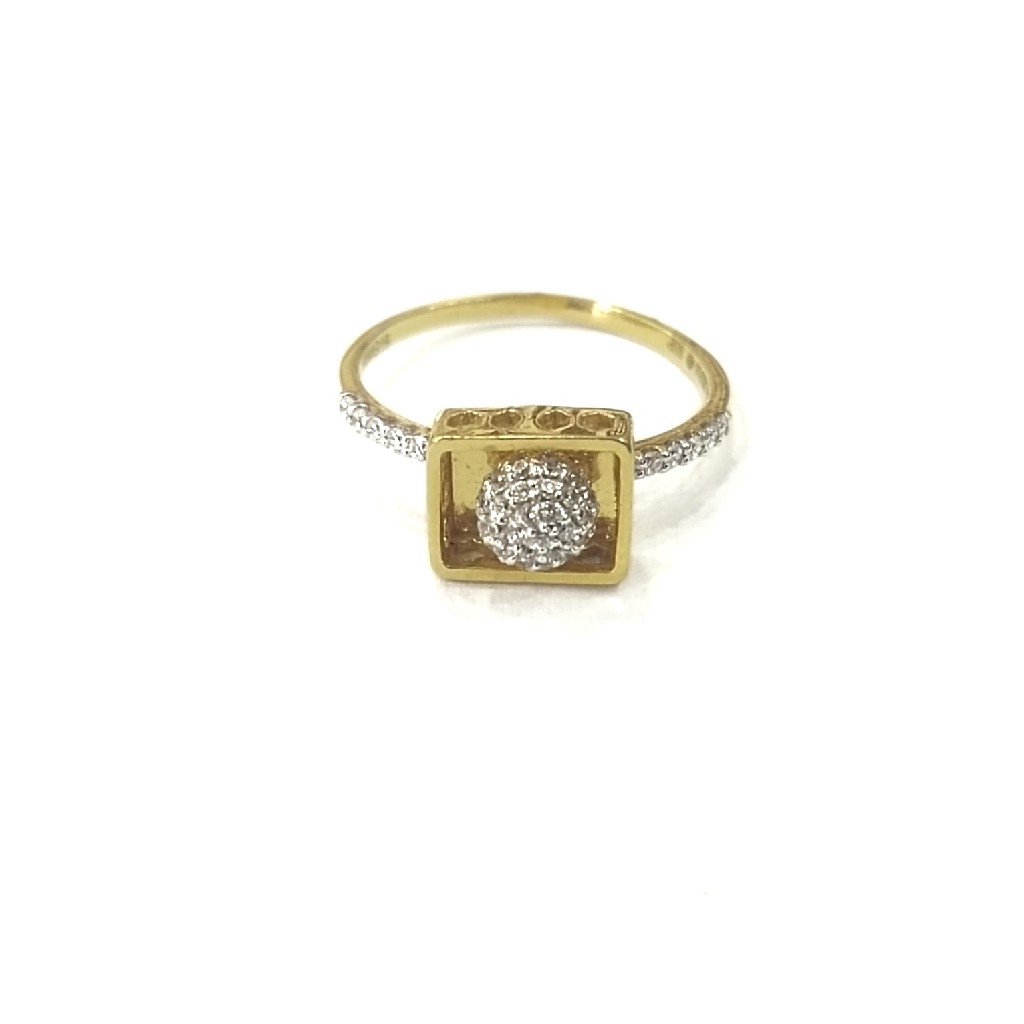 916 GOLD CERTIFIED DIAMOND FANCY LADIES RING