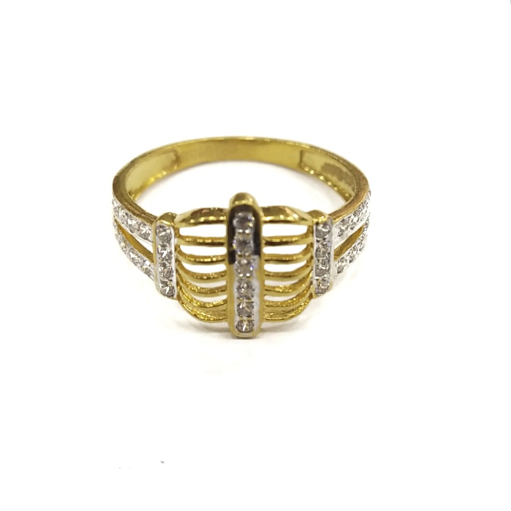 916 GOLD CERTIFIED DIAMOND GENT'S RING
