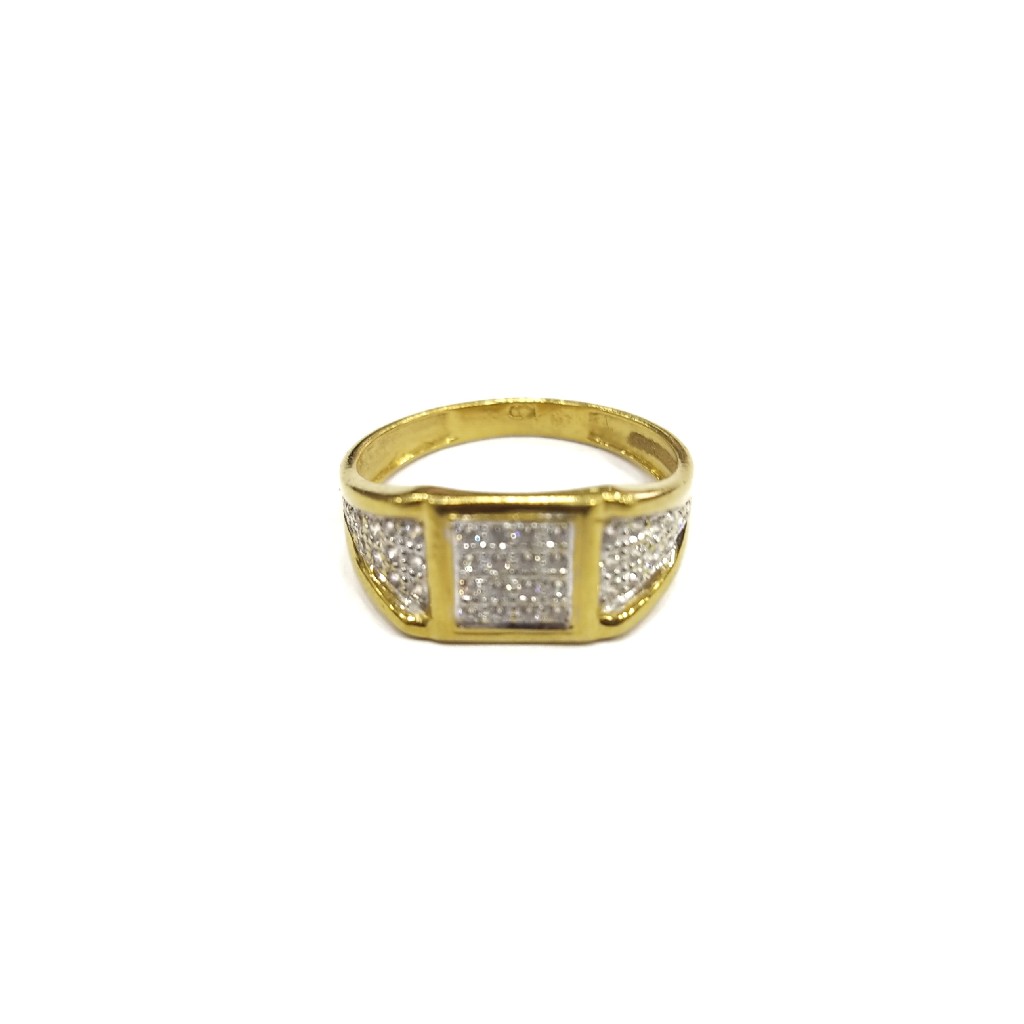 916 GOLD CERTIFIED DIAMOND GENT'S RING