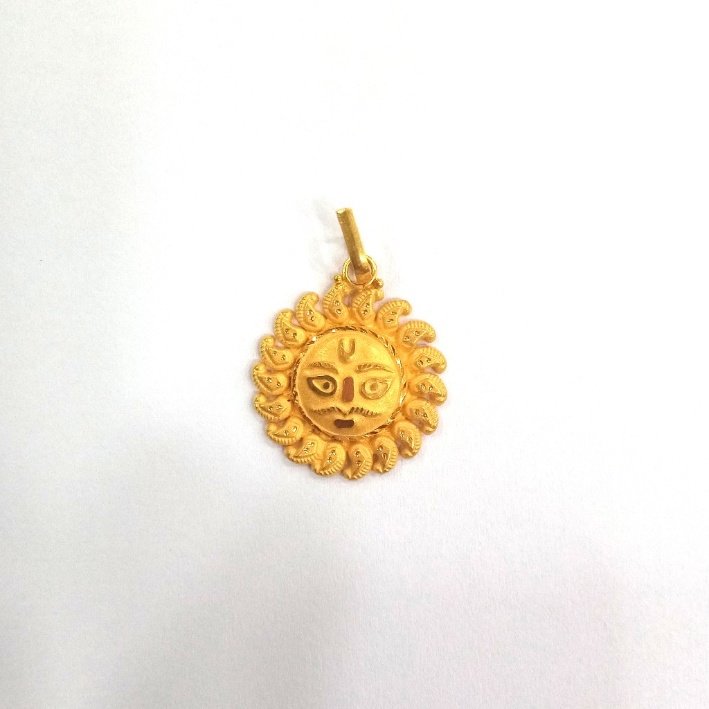 22K GOLD FANCY PLAIN PENDANT