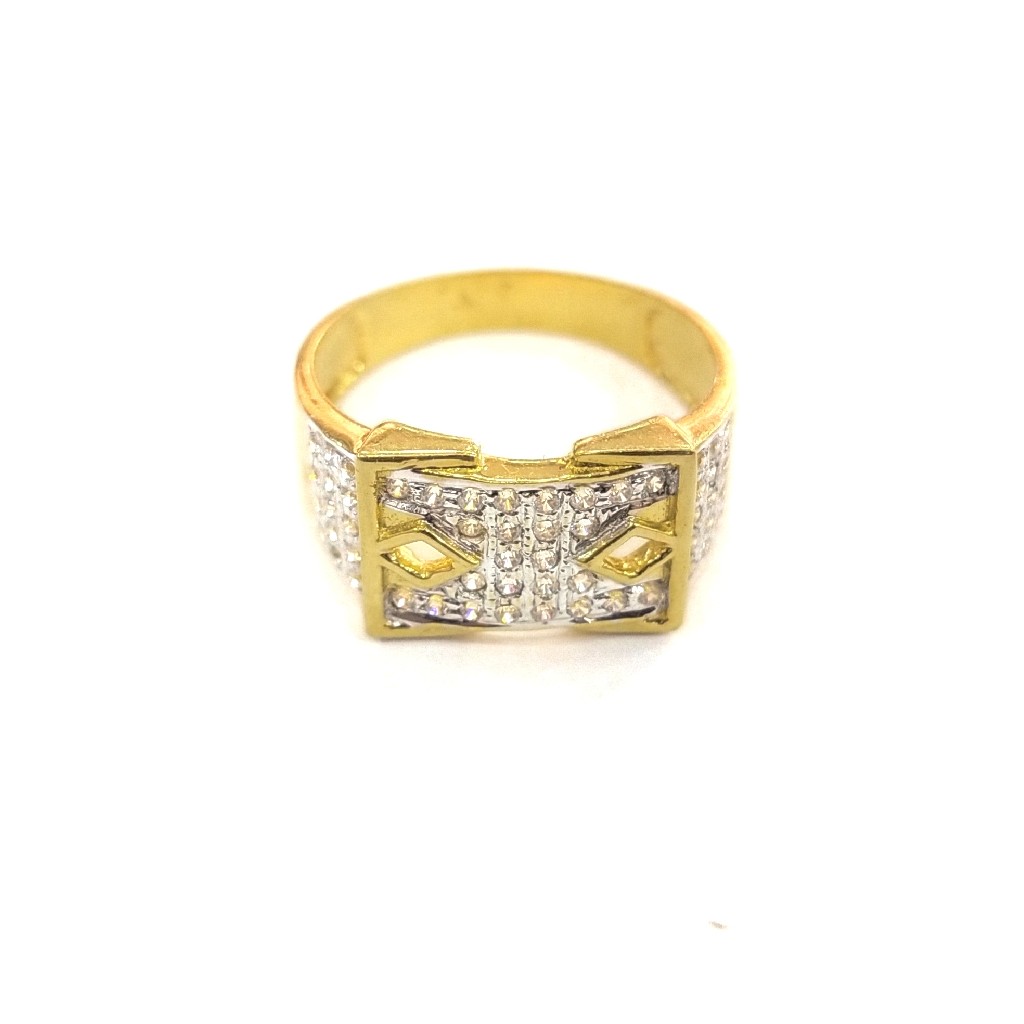 22K GOLD DIAMOND GENT'S RING