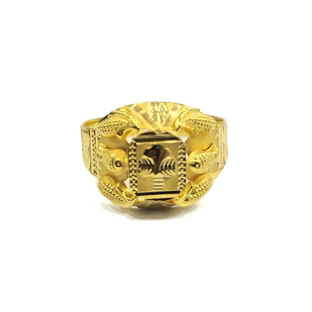 22K GOLD PLAIN GENT'S RING