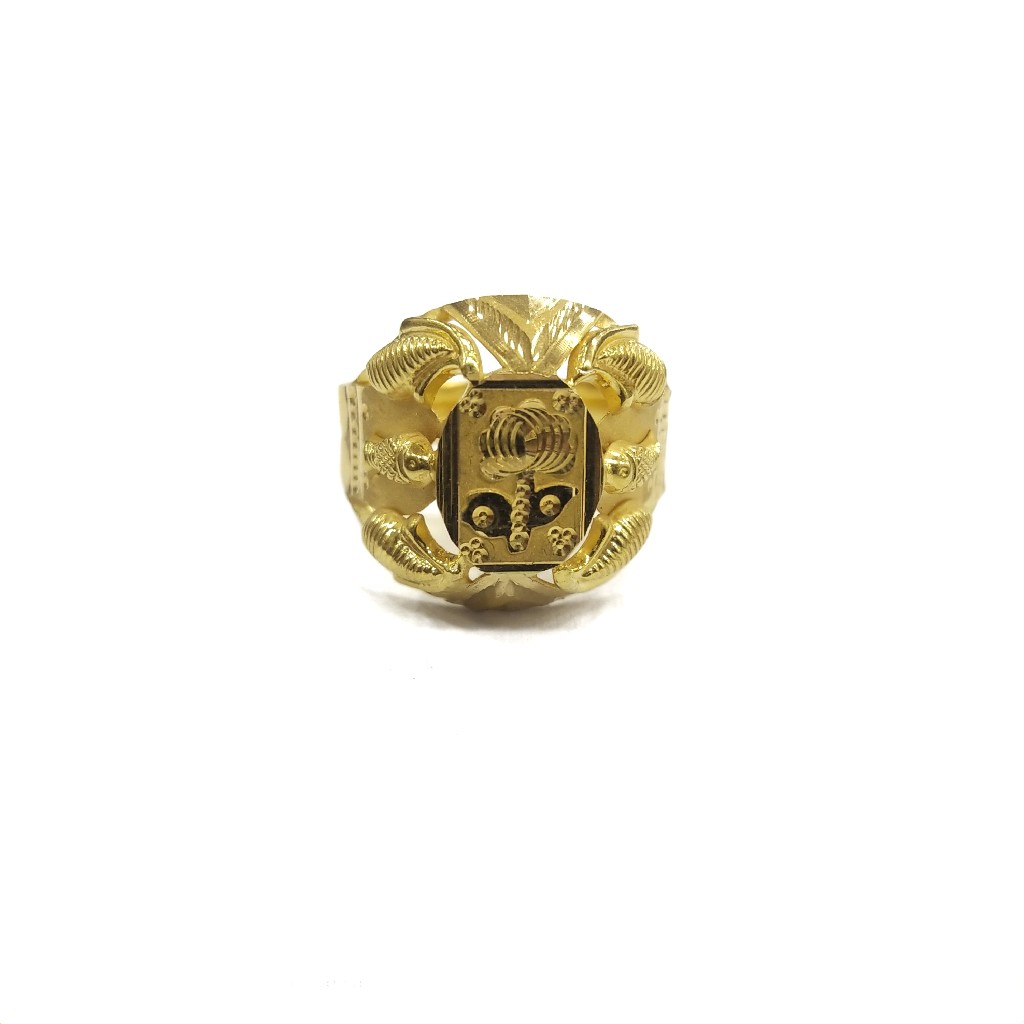 22K GOLD PLAIN GENT'S RING