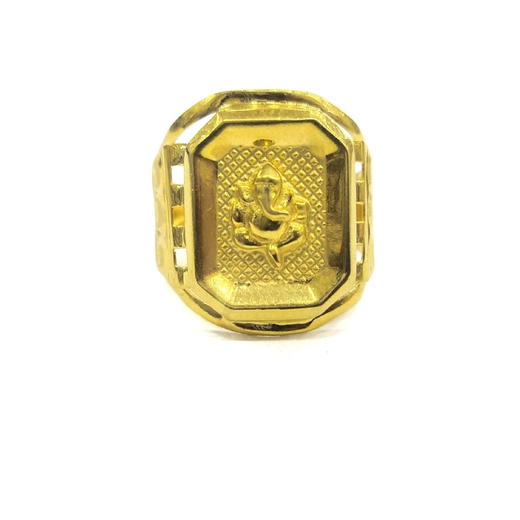 916 gold certified plain gent's ring