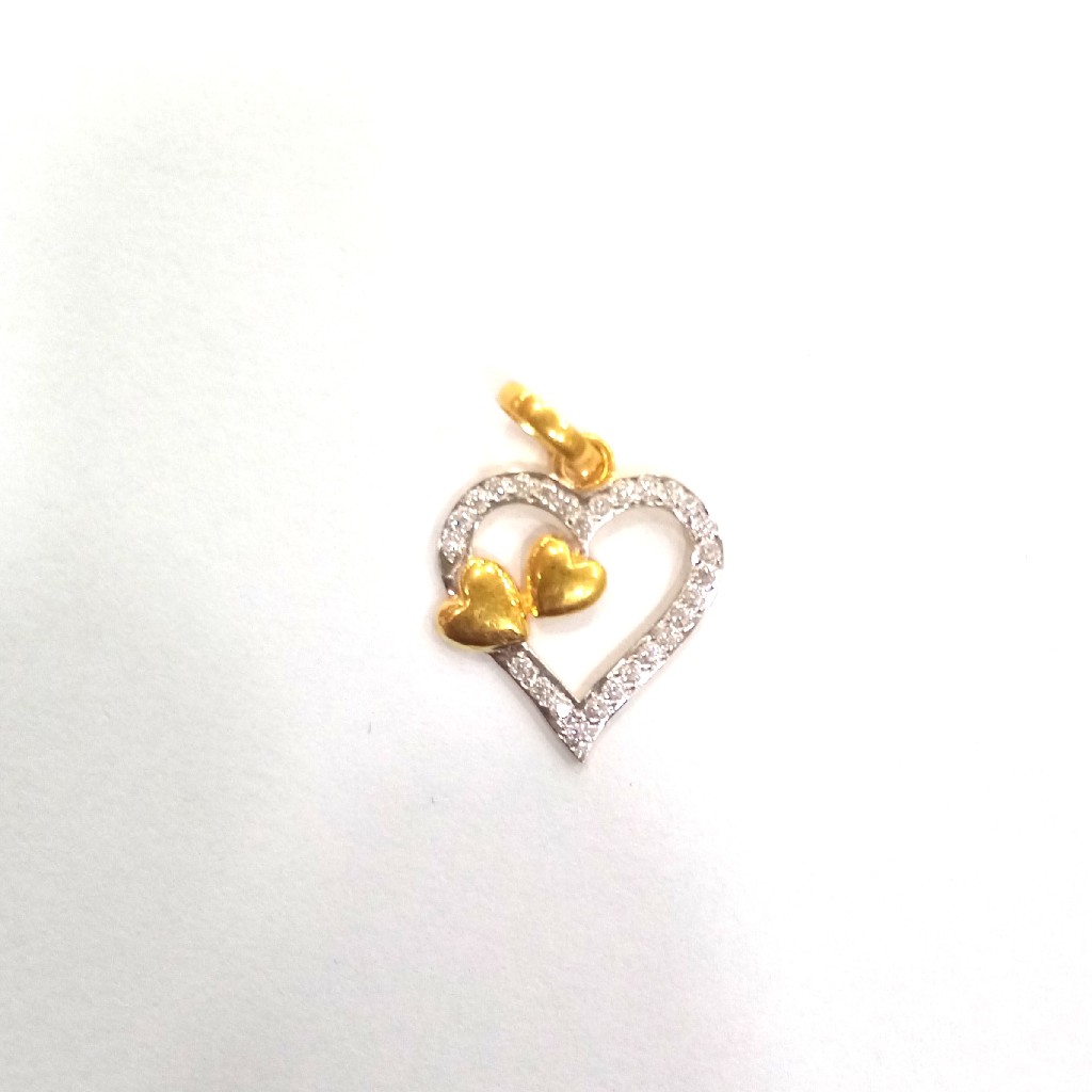 22K GOLD FANCY HEART LADIES PENDANT