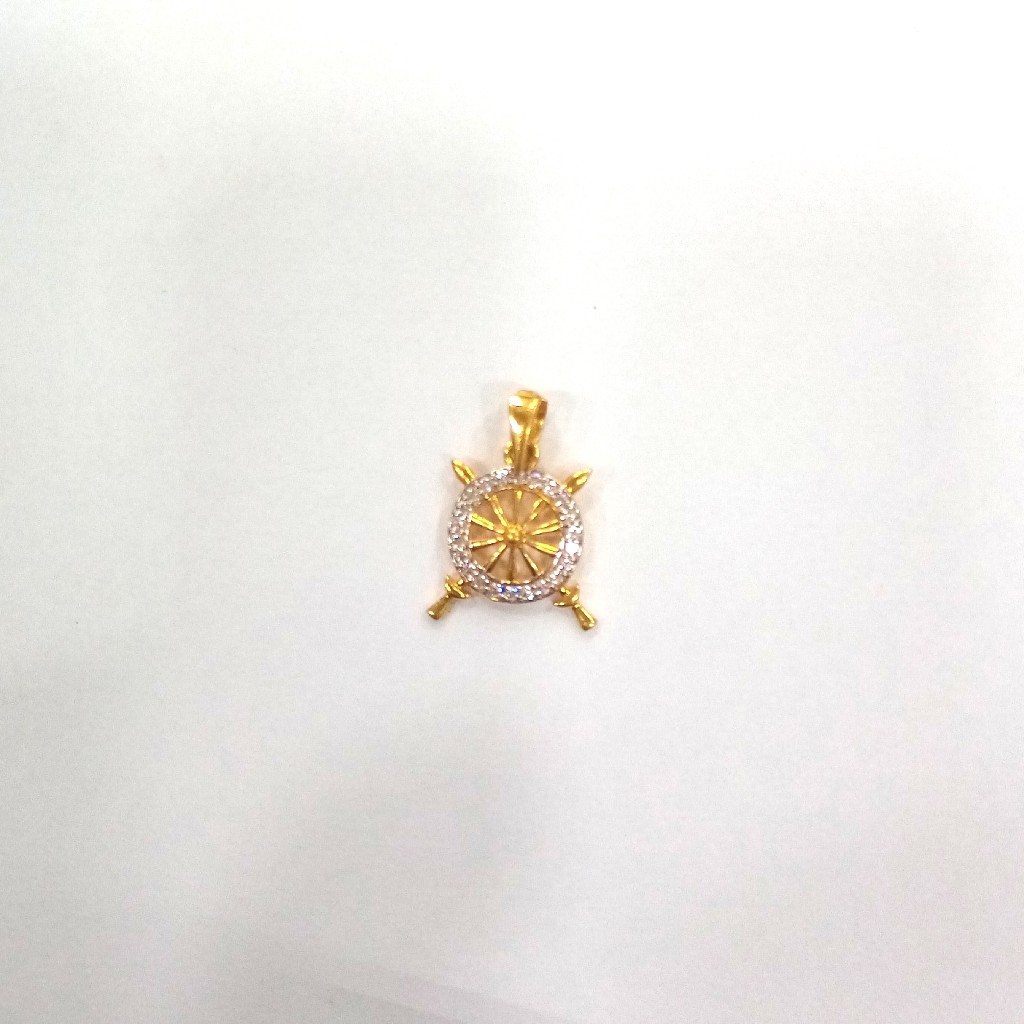 916HM GOLD FANCY DIAMOND LADIES PENDANT