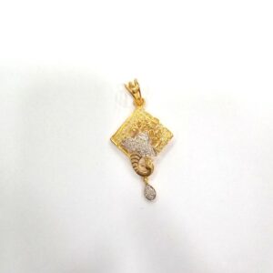 22K GOLD FANCY DIAMOND LADIES PENDANT