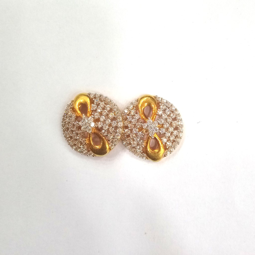 916HM GOLD CERTIFIED FANCY DIAMOND EARRINGS