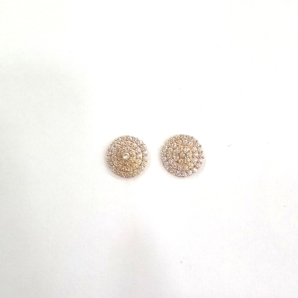 916HM GOLD FANCY DIAMOND LADIES EARRINGS