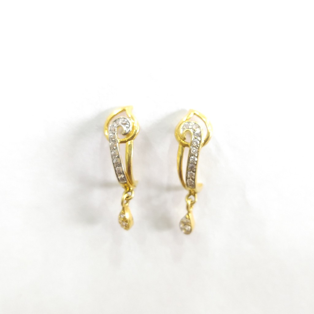 22K GOLD DIAMOND EARRINGS