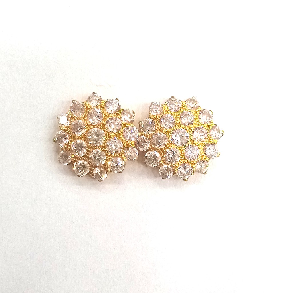 22K GOLD FANCY DIAMOND LADIES EARRINGS
