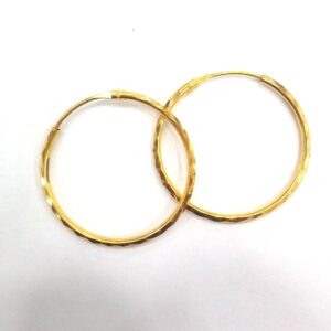 18K GOLD CERTIFIED PLAIN LADIES BALI