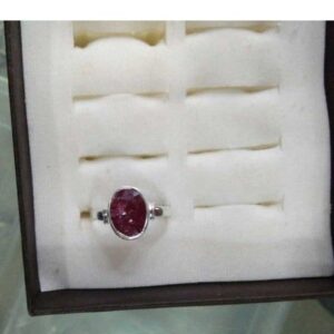 Designer Silver Ring White