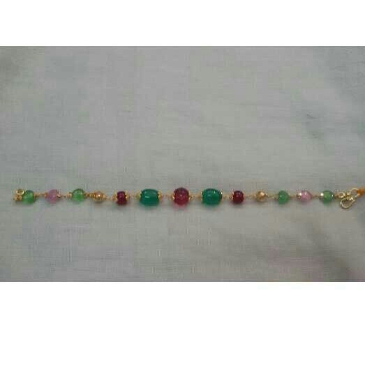 22K Gold Ladies Indian Fancy Moti Bracelet - Image 2