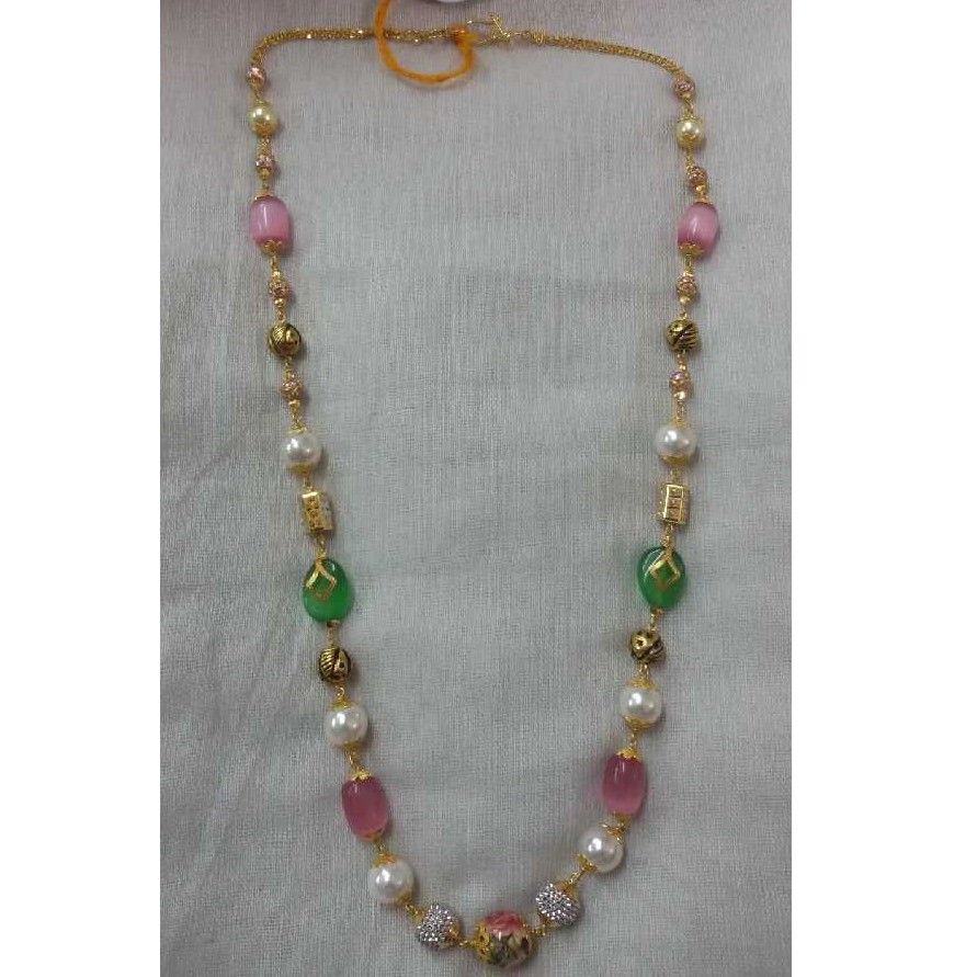 916 Gold Manek Moti Ladies Necklace