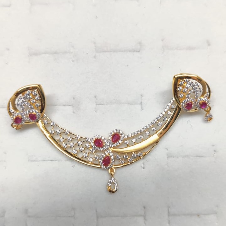 916 gold pink stone design mangalsutra pendant Set