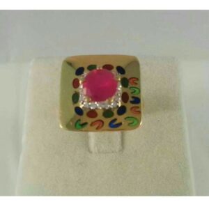 18 K Gold Cz Ladies Ring